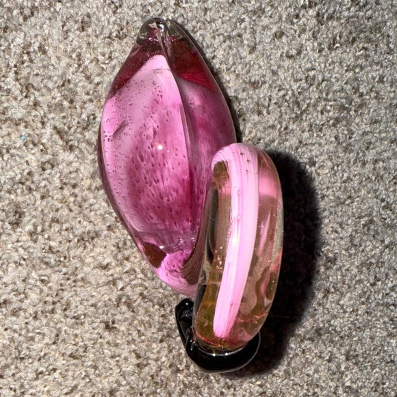 Hobby Lobby Pink and Black Glass Flamingo Decor - Picture 15 of 16